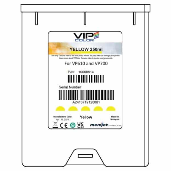 VP700 Yellow Ink Cartridge - 250ml