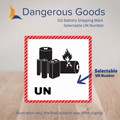 DG Battery Shipping Mark – Selectable UN Number