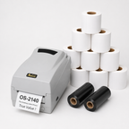 100mm x 150mm Thermal Transfer Label Bundle with Argox OS-2140EX TT Printer & 2 Wax Ribbons