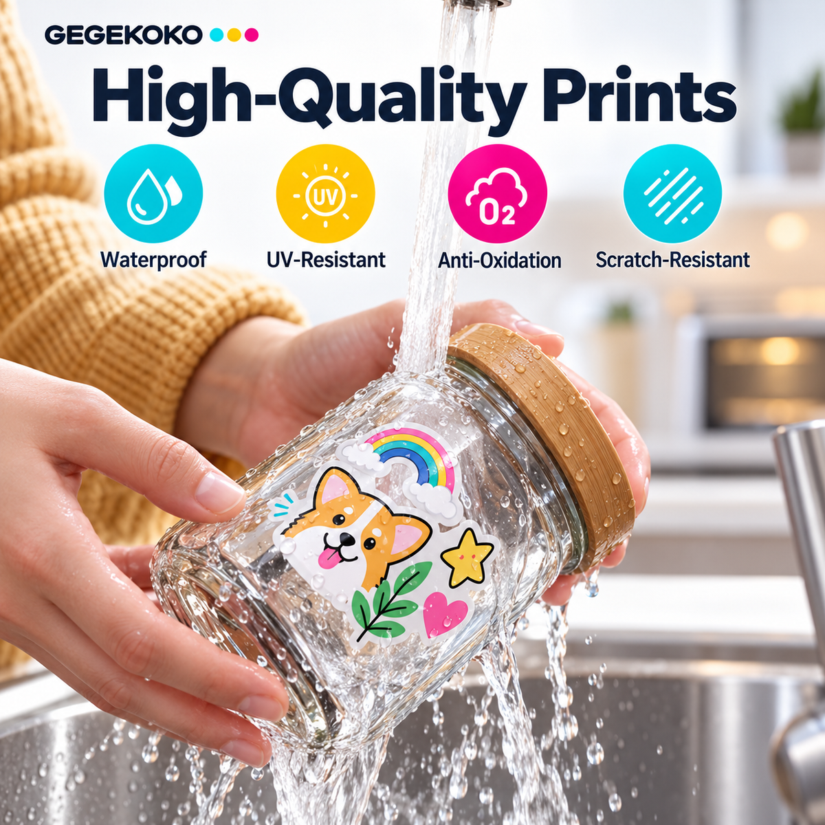 Gegekoko Sticker Master H1 Printing Paper & Ribbon Set – 36 Prints