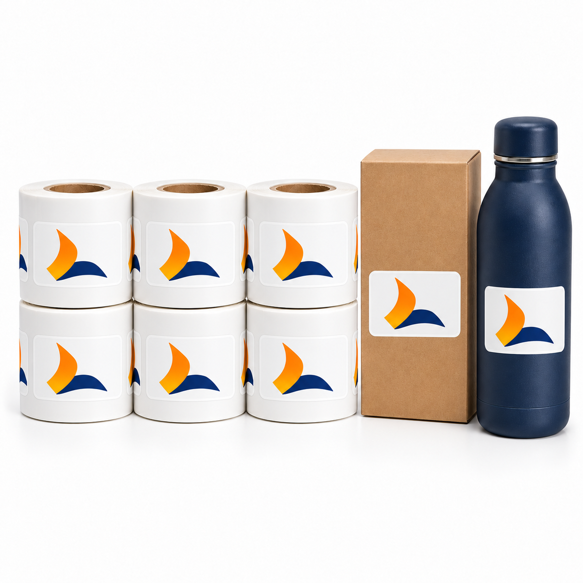 Rectangle Die-Cut Sticker Rolls
