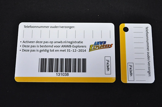 Customer Loyalty Plastic Membership ID Cards Back with Detachable Key Ring Card Customer Loyalty Plastic Membership ID Cards Back with Detachable Key Ring Card