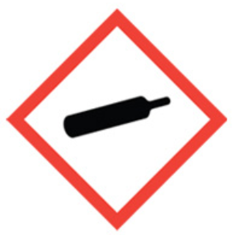 100x100 GHS04 Gas Cylinder - Dangerous Goods Labels