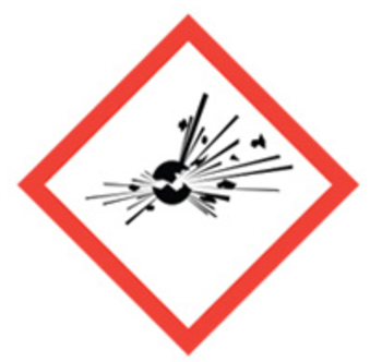 50x50 GHS01 Exploding Bomb - Dangerous Goods Labels