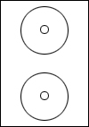 Blank 114 mm CD Labels 2 up