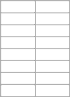Blank A4 label sheets - 105x37 mm