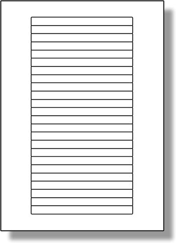 Blank A4 label sheets - 134x11 mm