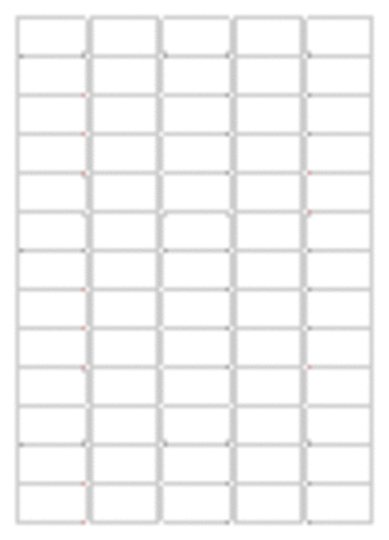 Blank A4 label sheets - 38.1x21.2 mm