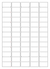 Blank A4 label sheets - 38.1x21.2 mm