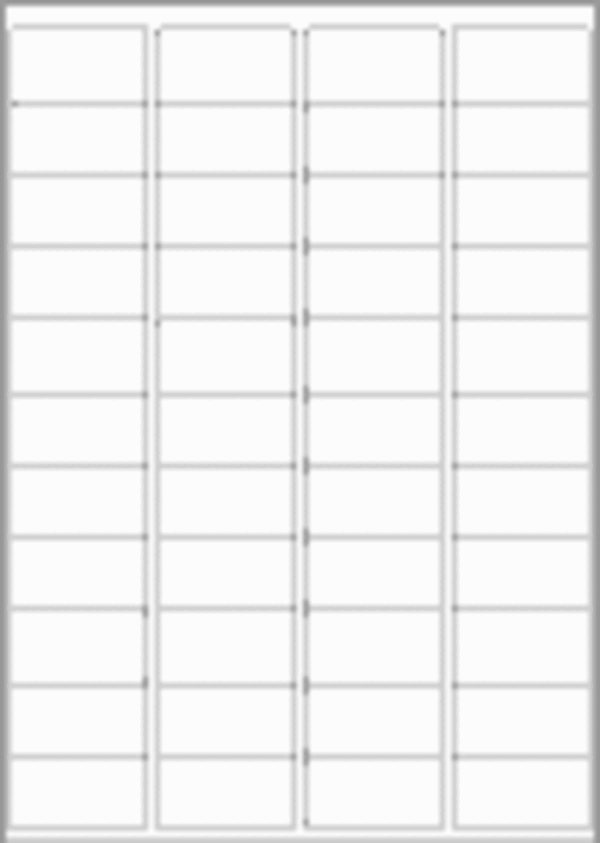 Blank A4 Label Sheets - 48.5x25.4 mm - 500 Sheets per Box