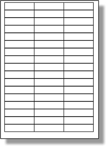 Blank A4 label sheets - 57x15 mm