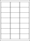 Blank A4 label sheets - 63.5x38.1 mm