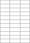 Blank A4 label sheets - 70x25.4 mm