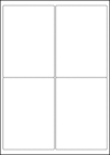 Blank A4 label sheets - 99.1x139 mm