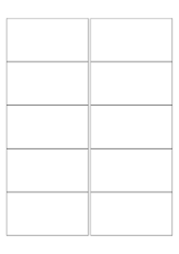 Blank A4 Label Sheets - 99x57mm