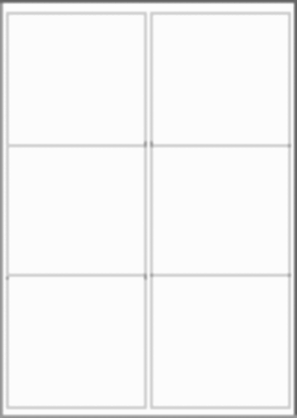 Blank A4 Label Sheets 99x93 mm