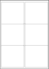 Blank A4 label sheets - 99x93 mm