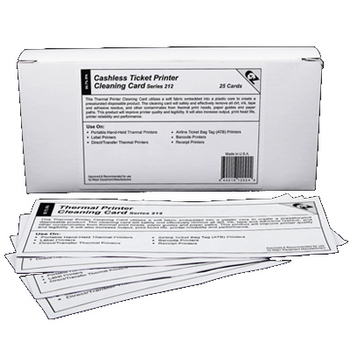 Cashless Ticket Printer Cleaning Card