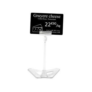 CRISTAL PRICE TICKET STANDS (80 MM HEIGHT) - 1 set of 25 units