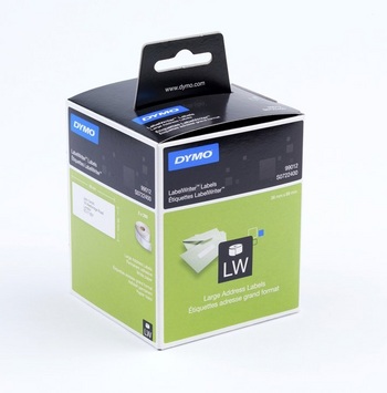 Dymo Large Address Sticker Labels, White Paper- 36x89 mm x 2 - Label Power Australia
