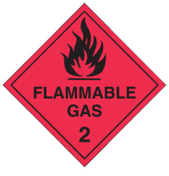 Flammable Gas 2 - Dangerous goods labels