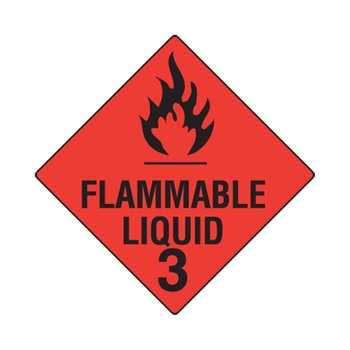 Flammable Liquid 3 - Dangerous goods labels