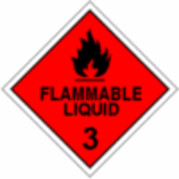 Flammable Liquid 3 - Dangerous goods labels