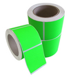 Fluorescent Green Permanent Labels 75x75mm