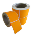 Fluorescent Orange Permanent Labels 100x100mm