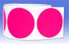 Fluorescent Pink Permanent Labels 50mm dia
