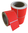 Fluorescent Red Permanent Labels 100 x 100mm