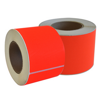 Fluorescent Red Permanent Labels 101 x 51mm