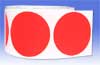 Fluorescent Red Permanent Labels 50mm dia
