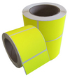 Fluorescent Yellow Permanent Labels 75x75mm