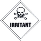 Irritant - Dangerous goods labels