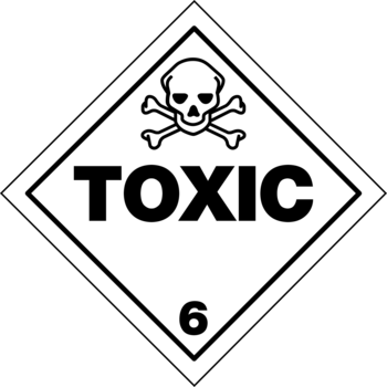 Toxic 6 - Dangerous goods labels