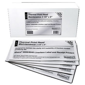 TransAct Technologies Ithaca 8000/ 8040 Printer Cleaning Card